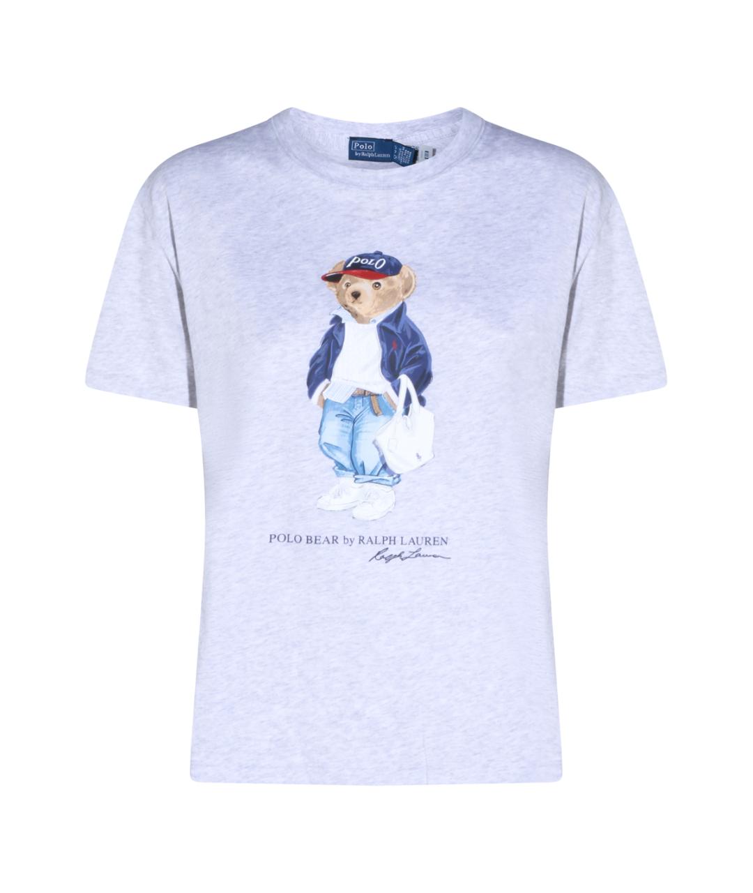 POLO RALPH LAUREN Серая хлопковая футболка, фото 1