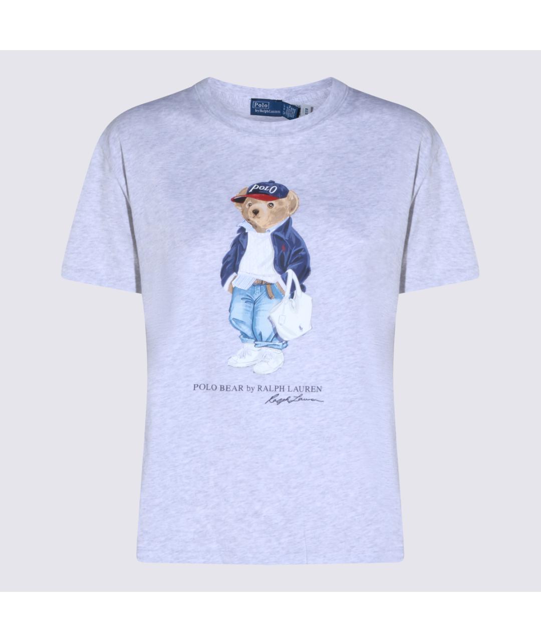 POLO RALPH LAUREN Серая хлопковая футболка, фото 2