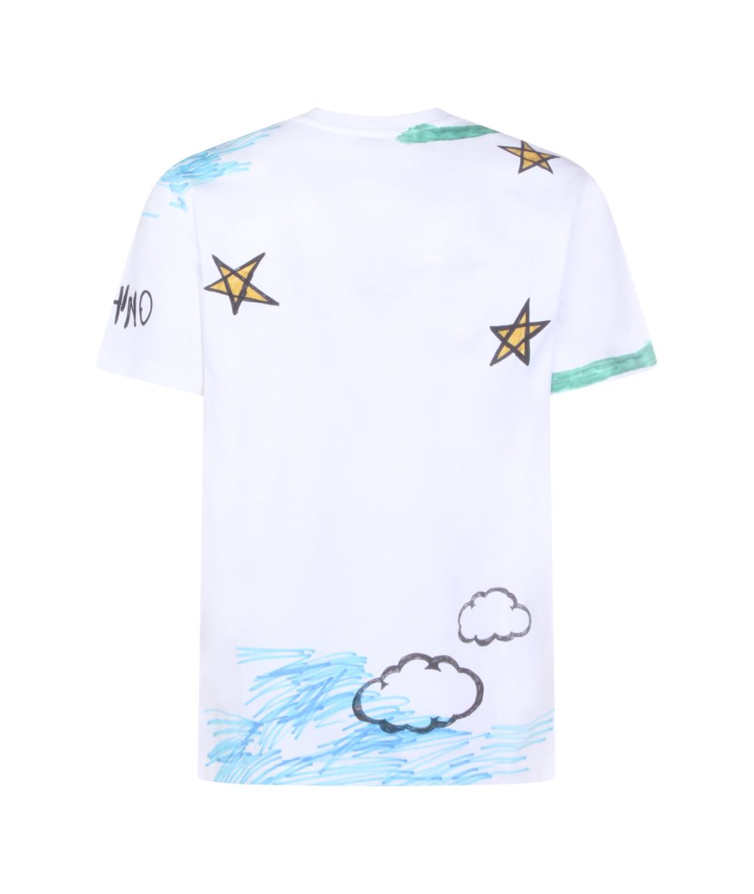 MOSCHINO Белая хлопковая футболка, фото 2