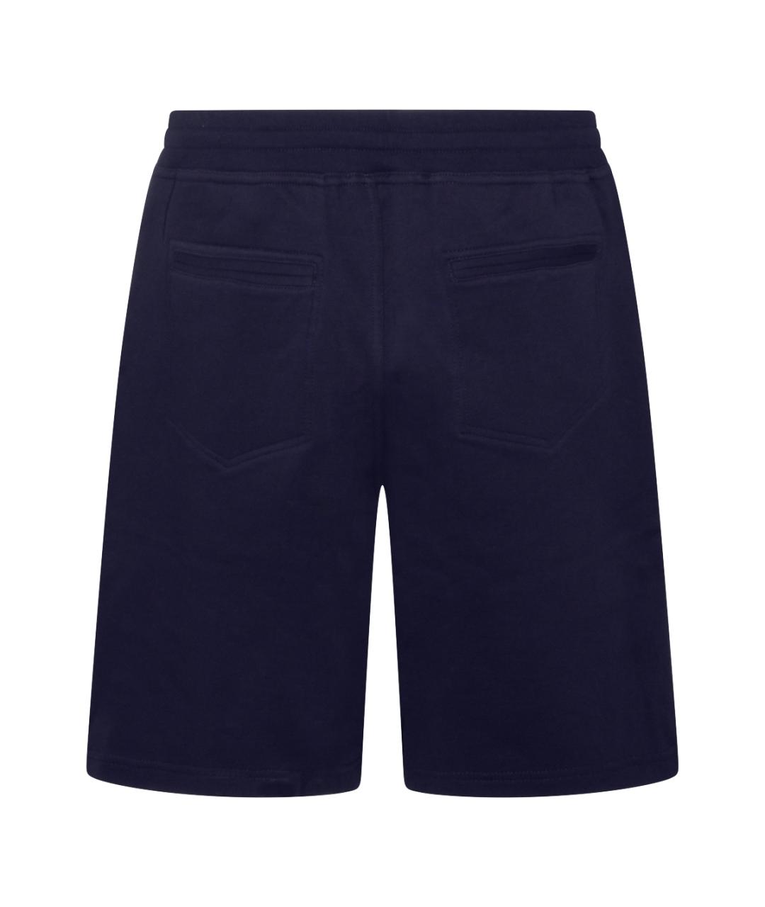 BRUNELLO CUCINELLI Темно-синие хлопко-эластановые шорты, фото 2