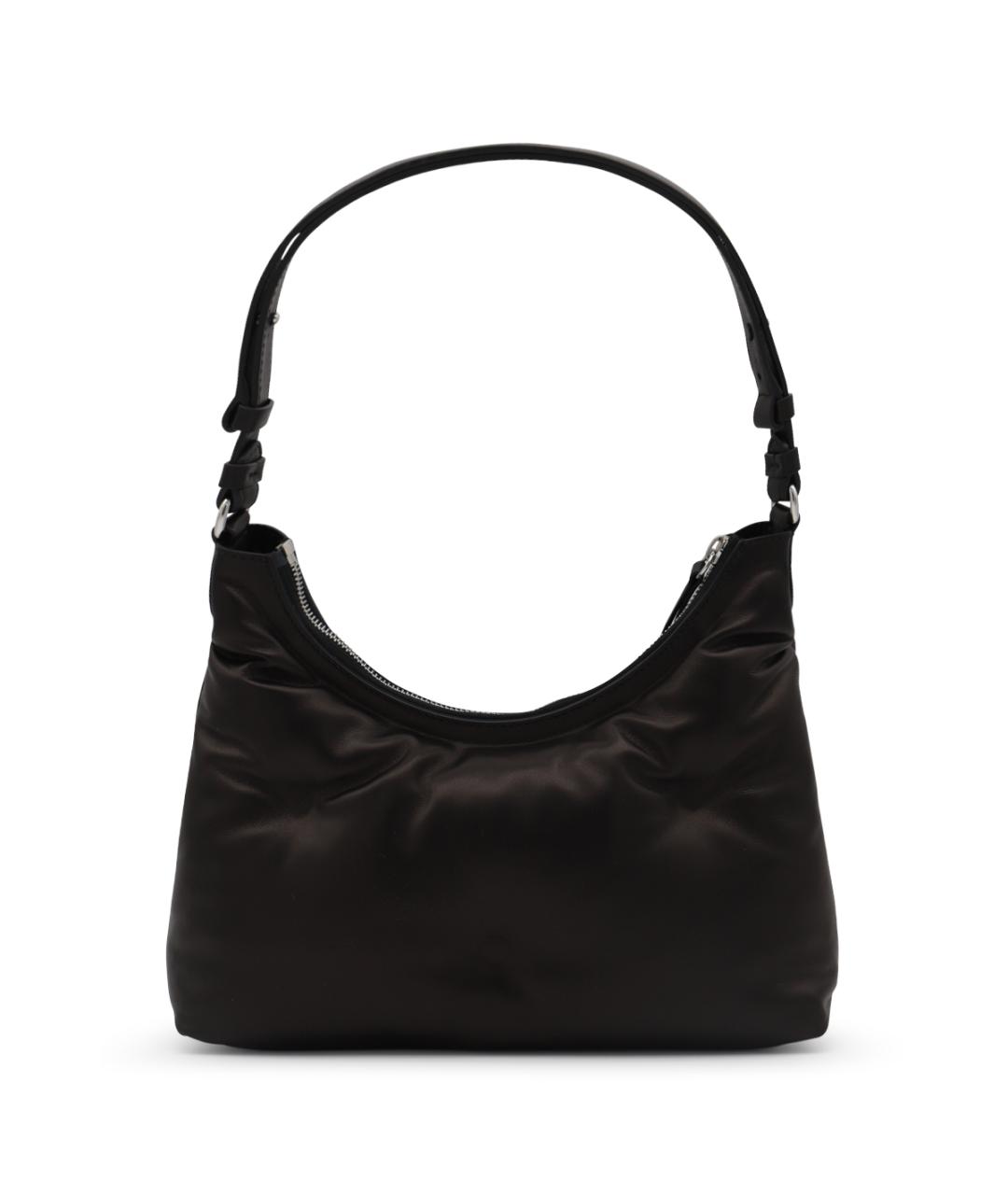 MAISON MARGIELA Черная кожаная сумка через плечо, фото 3