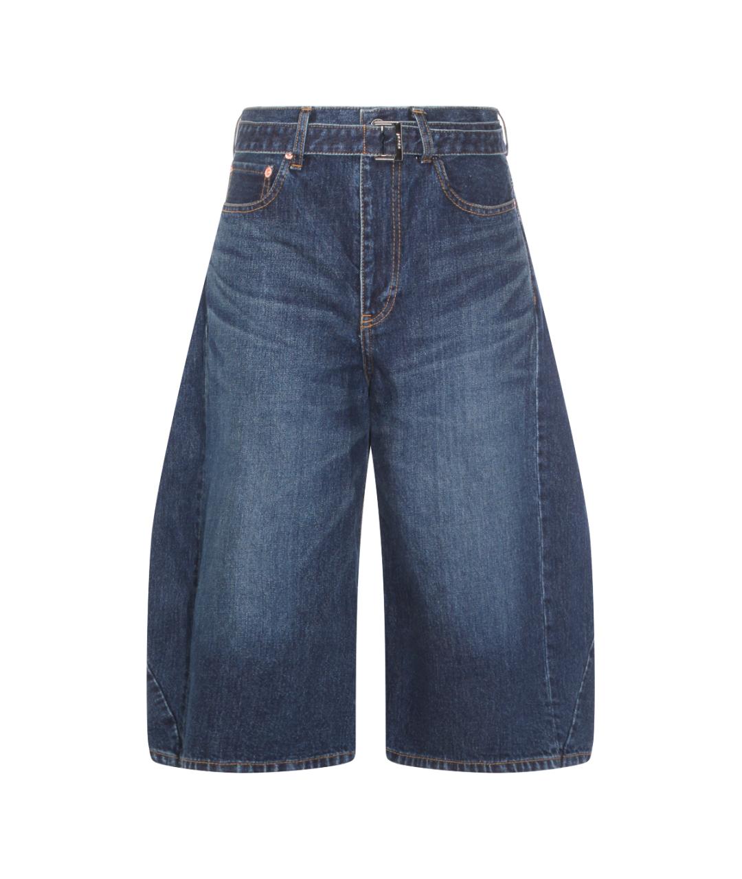 SACAI Синие хлопковые шорты, фото 1