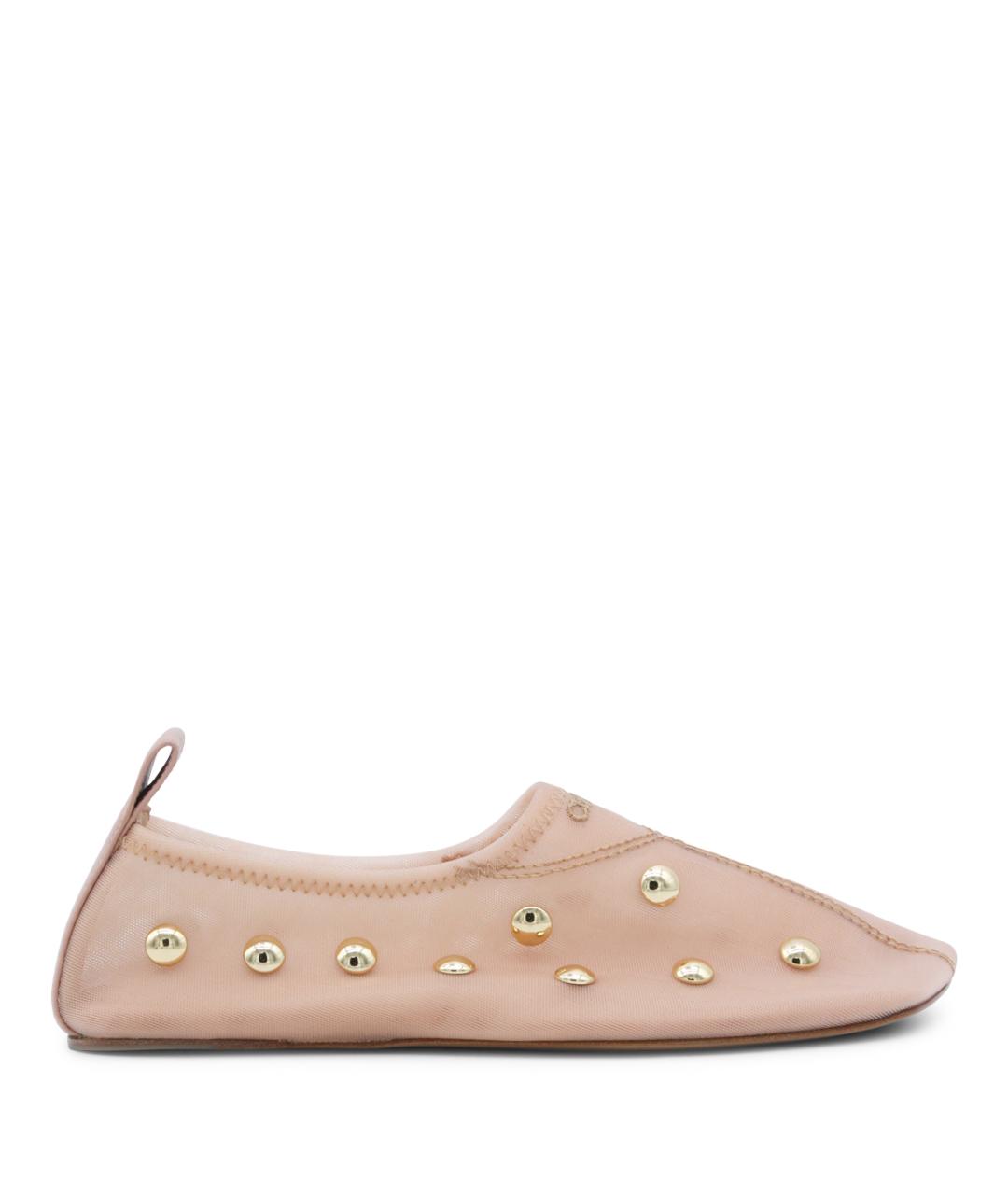 CHLOE Бежевые текстильные балетки, фото 1