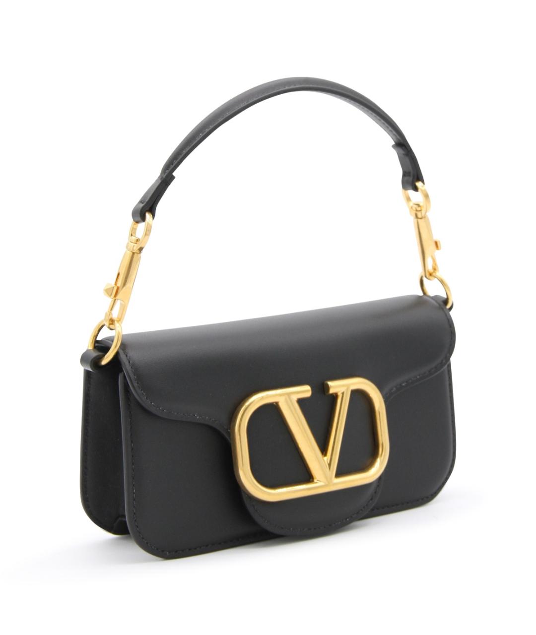 VALENTINO Черная кожаная сумка через плечо, фото 2