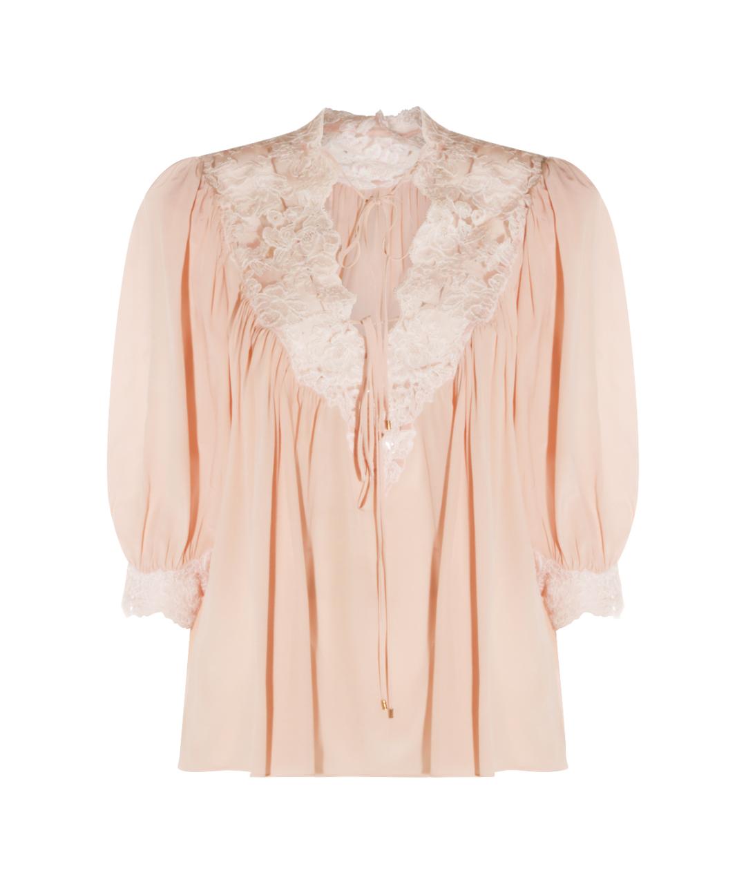 CHLOE Розовая шелковая блузы, фото 1