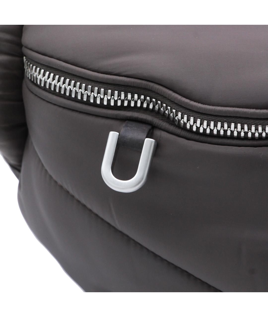 MONCLER Серая кожаная поясная сумка, фото 3