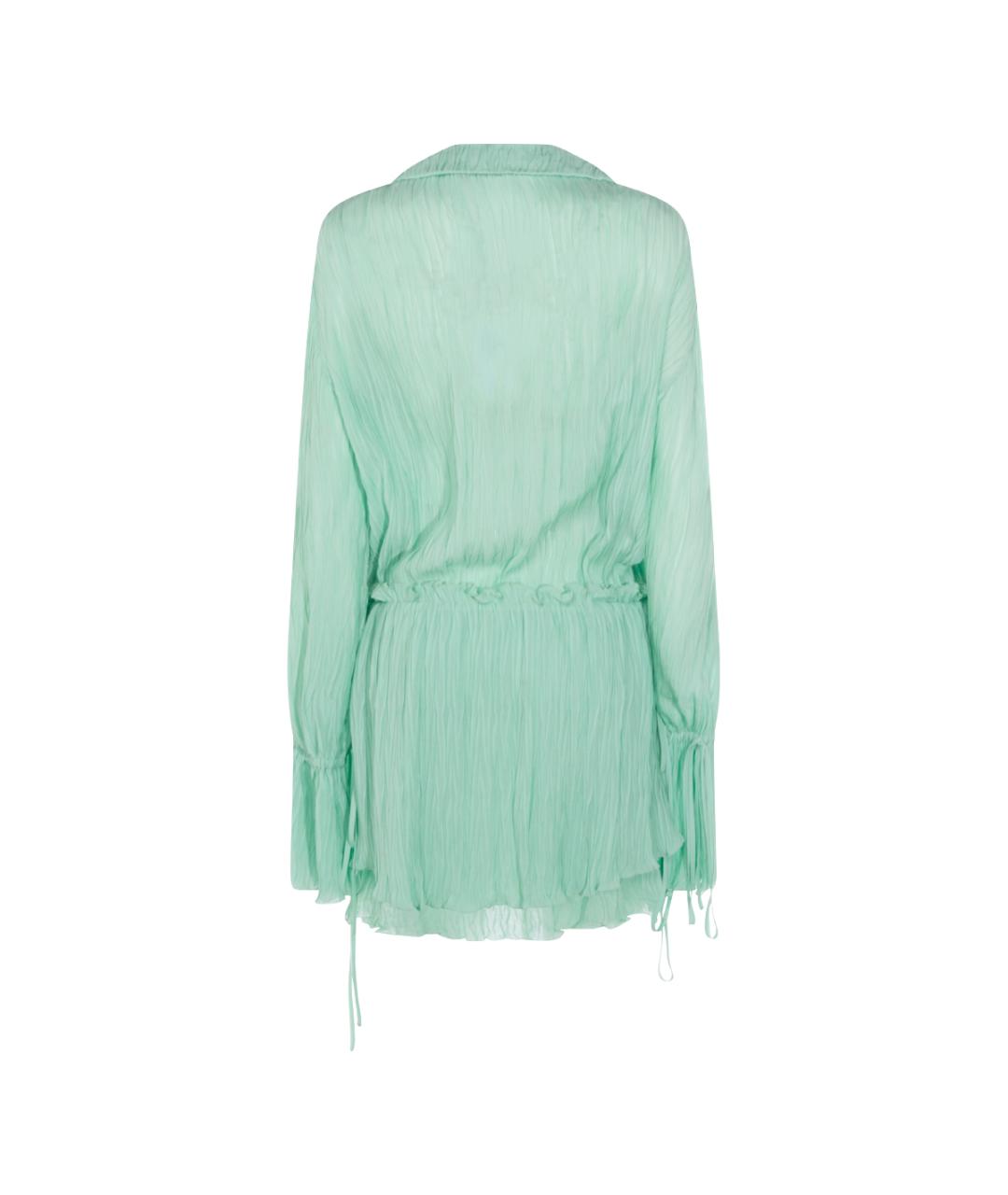 BLUMARINE Зеленые вискозное коктейльное платье, фото 2