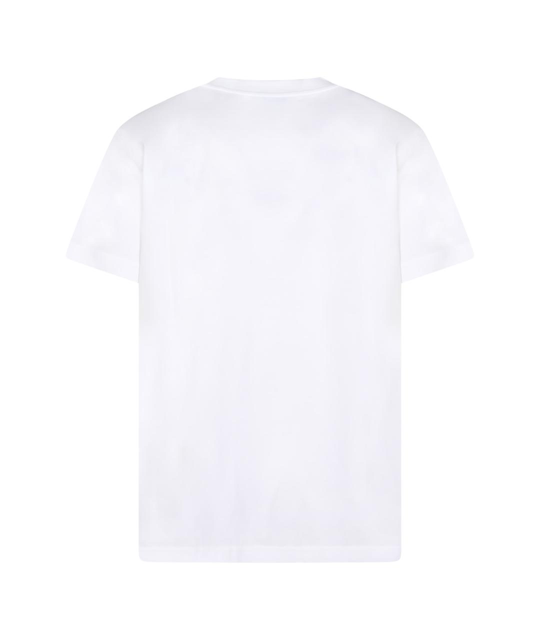 MOSCHINO Белая хлопковая футболка, фото 2