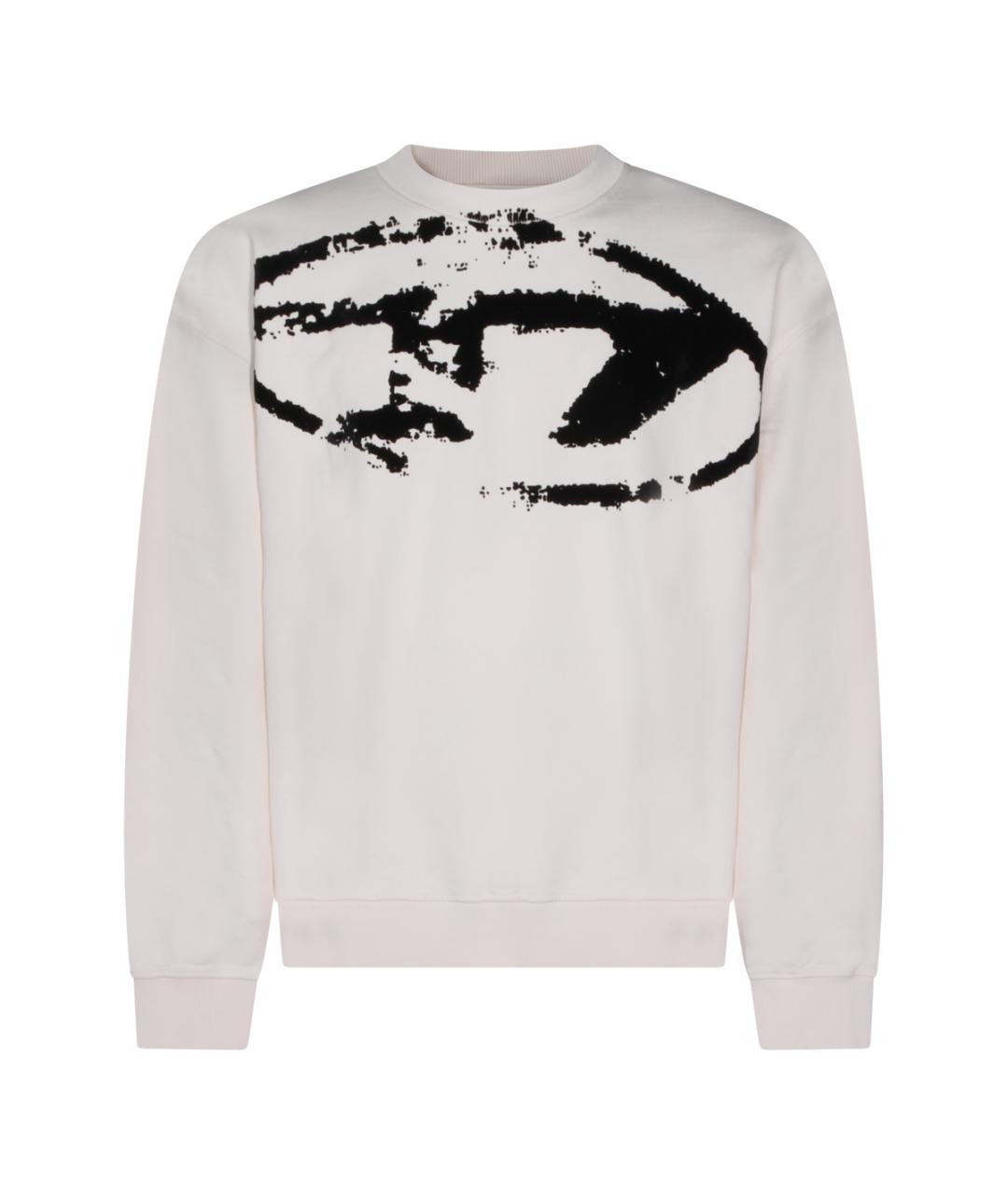 DIESEL Белый хлопковый джемпер / свитер, фото 1