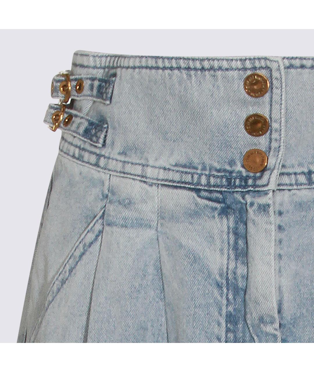 ZIMMERMANN Голубая хлопковая юбка миди, фото 4