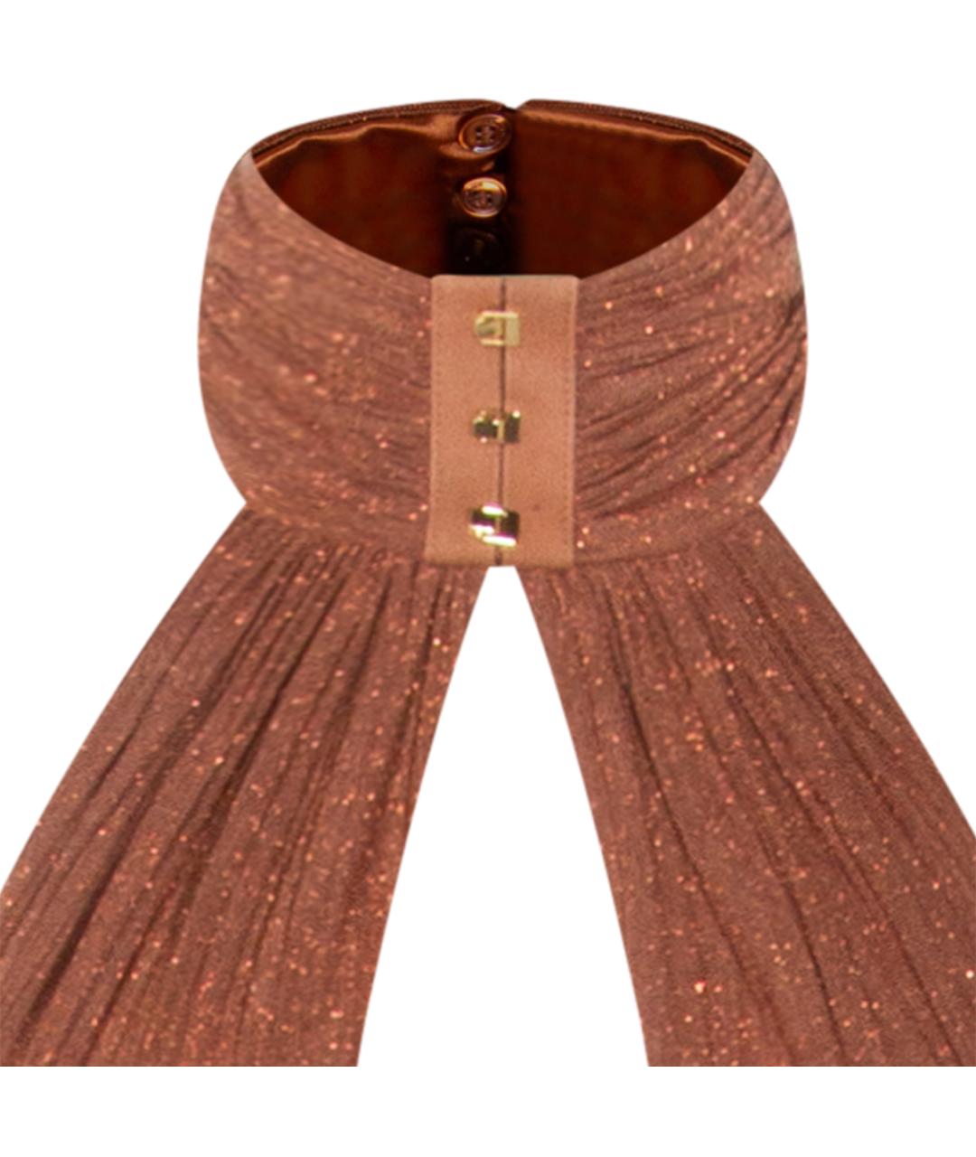 ELISABETTA FRANCHI Коричневое вечернее платье, фото 3