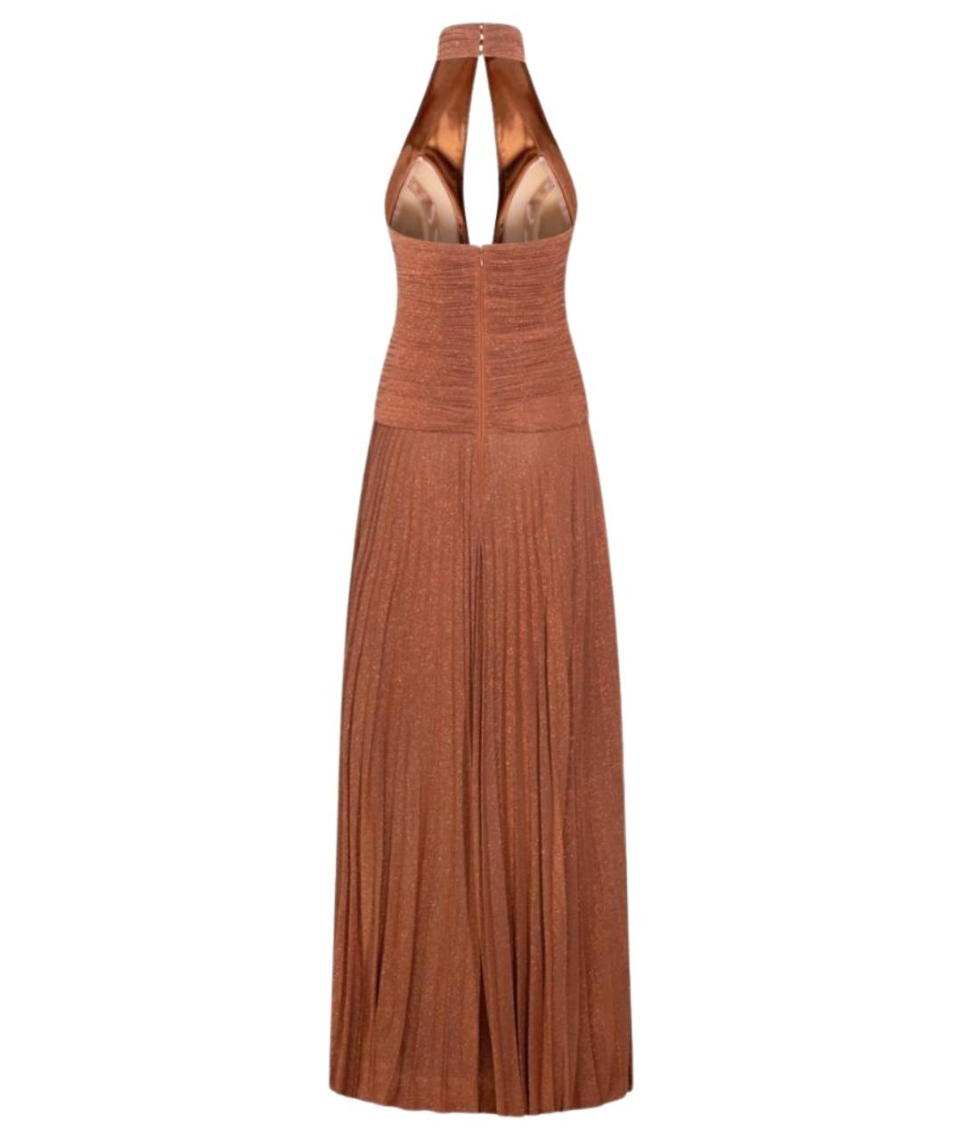 ELISABETTA FRANCHI Коричневое вечернее платье, фото 2