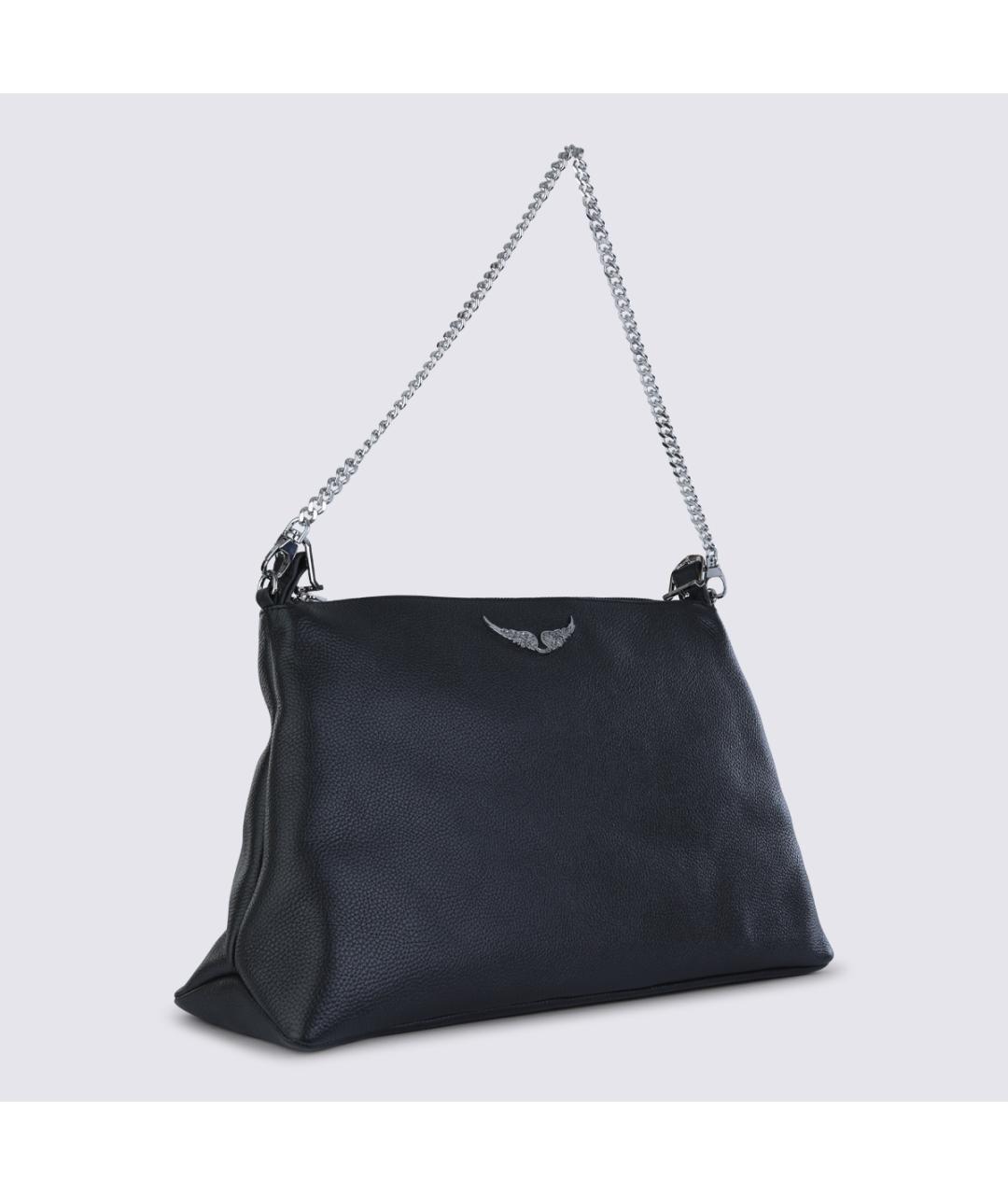 ZADIG & VOLTAIRE Черная кожаная сумка через плечо, фото 3