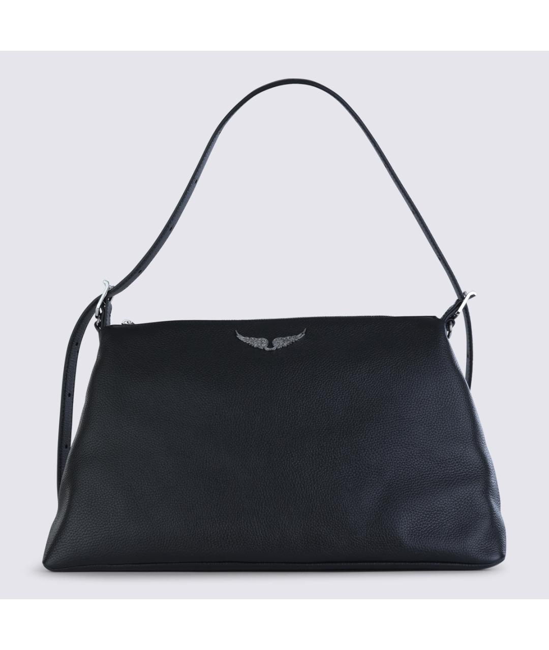 ZADIG & VOLTAIRE Черная кожаная сумка через плечо, фото 2