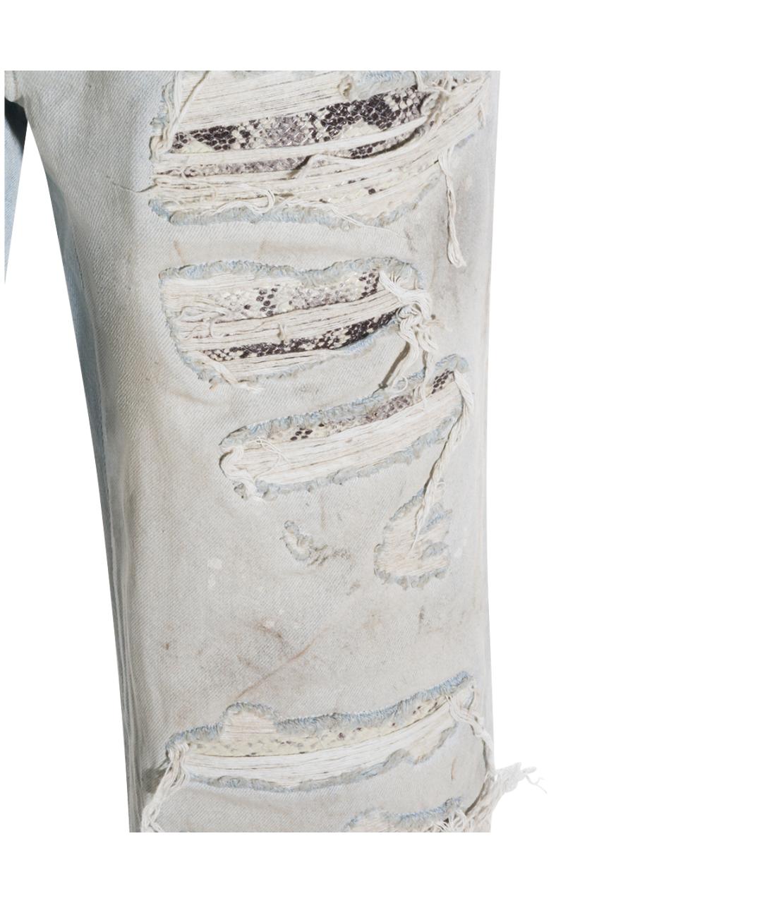 AMIRI Голубые хлопковые прямые джинсы, фото 4