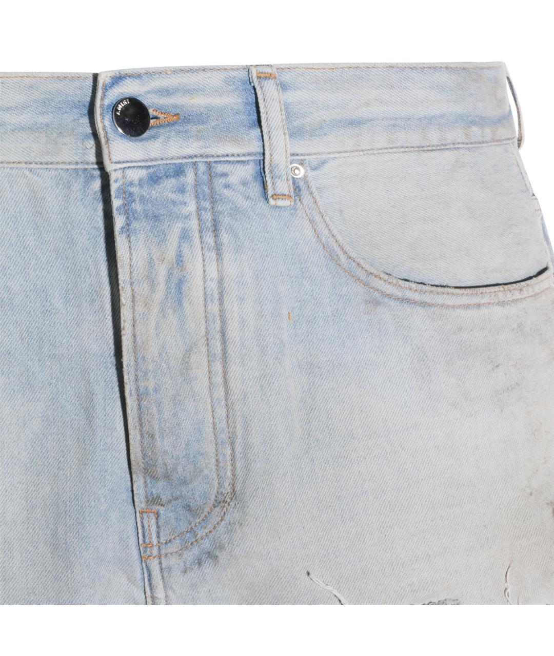 AMIRI Голубые хлопковые прямые джинсы, фото 3