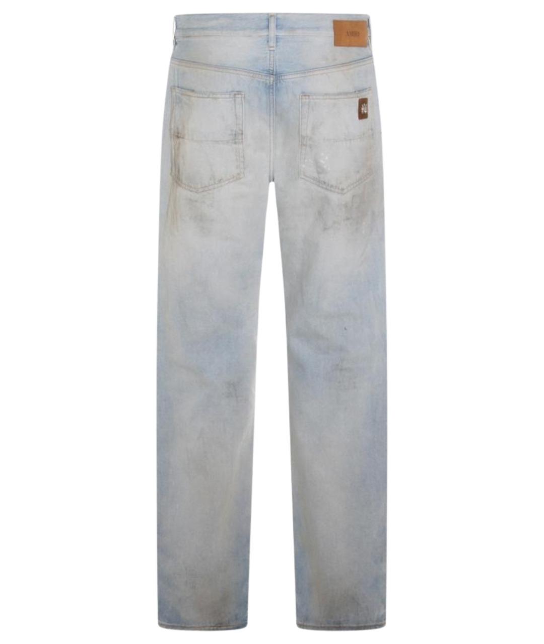 AMIRI Голубые хлопковые прямые джинсы, фото 2