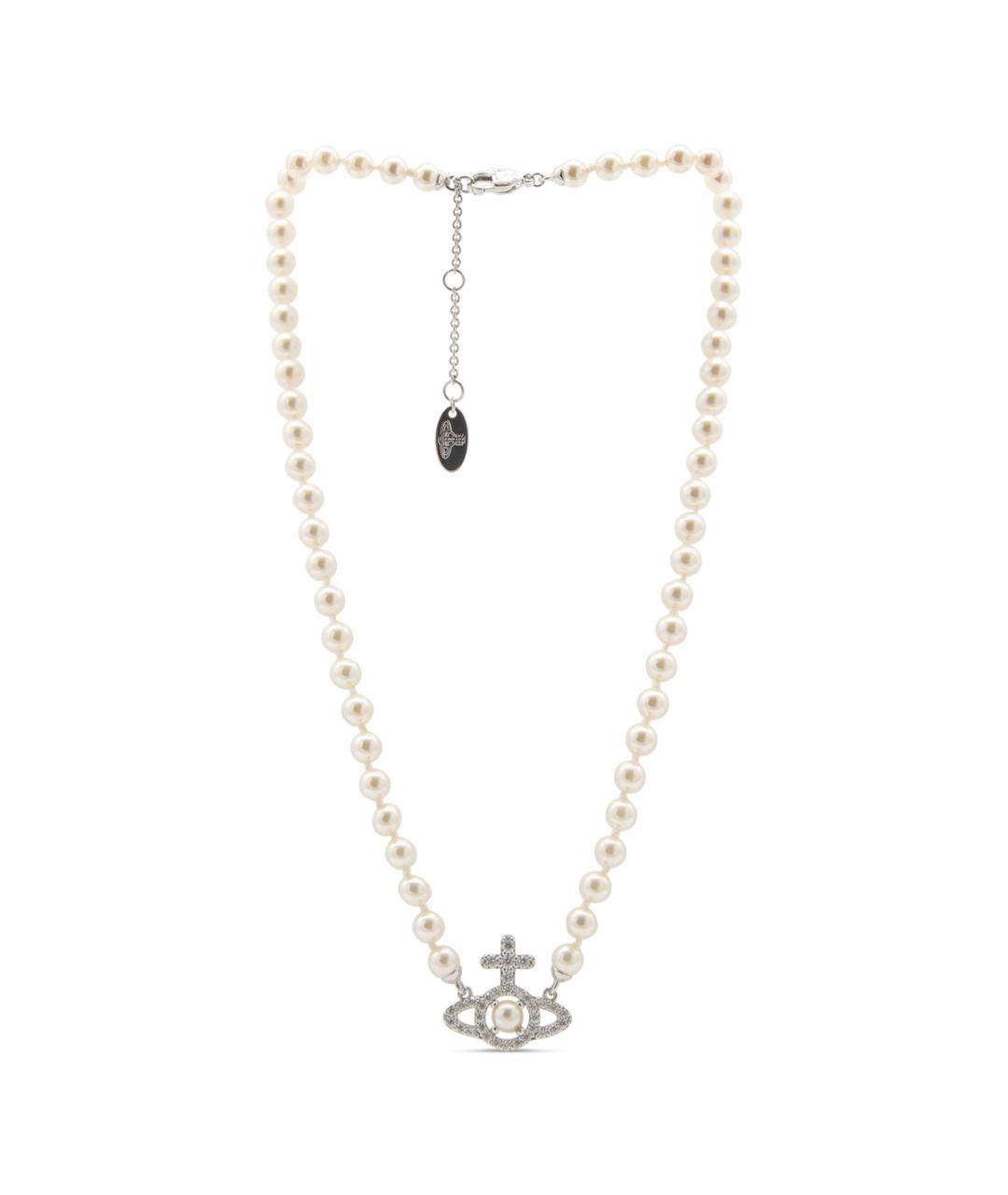 VIVIENNE WESTWOOD Белая платиновая подвеска, фото 1