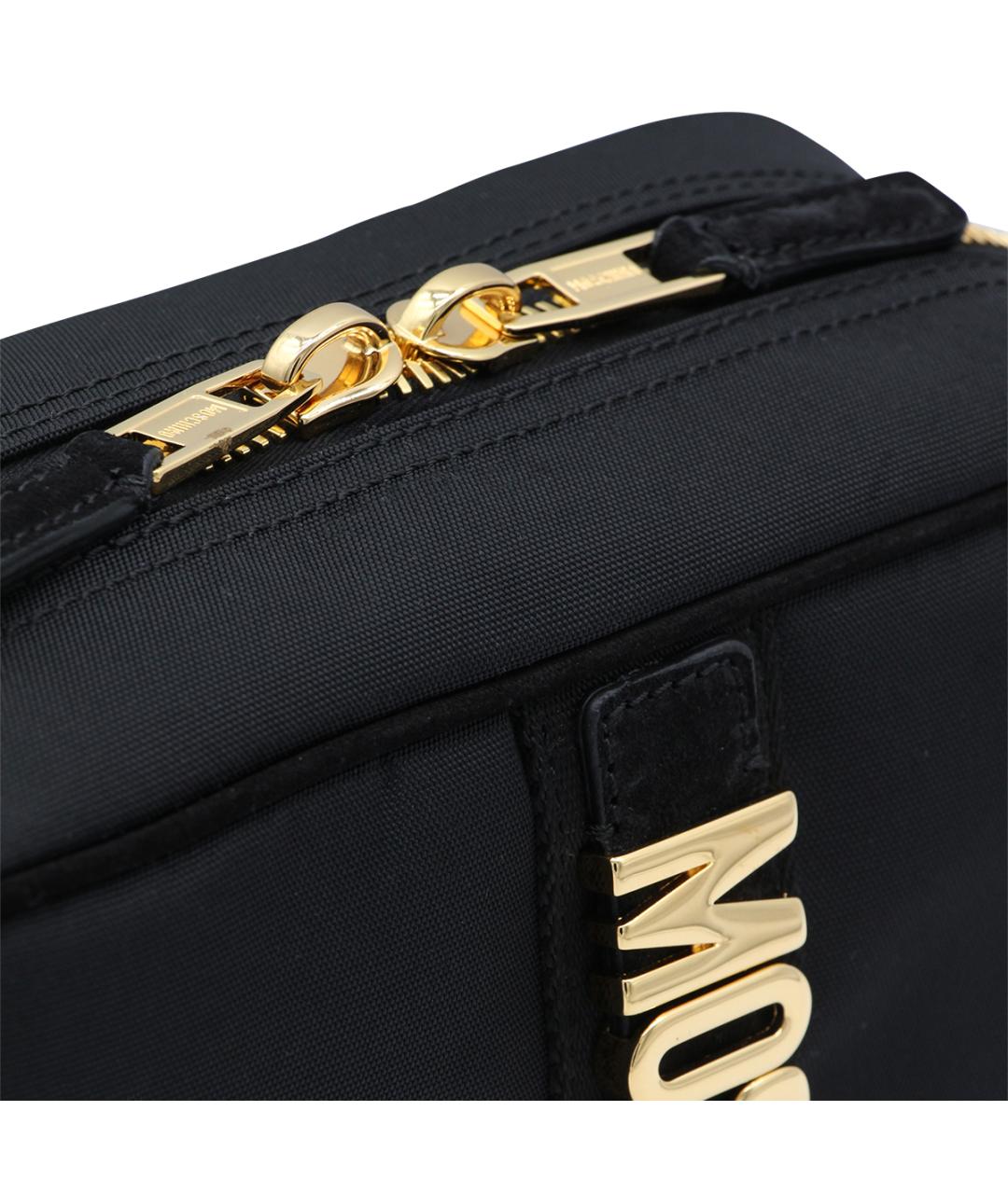 MOSCHINO Черная синтетическая барсетка, фото 4