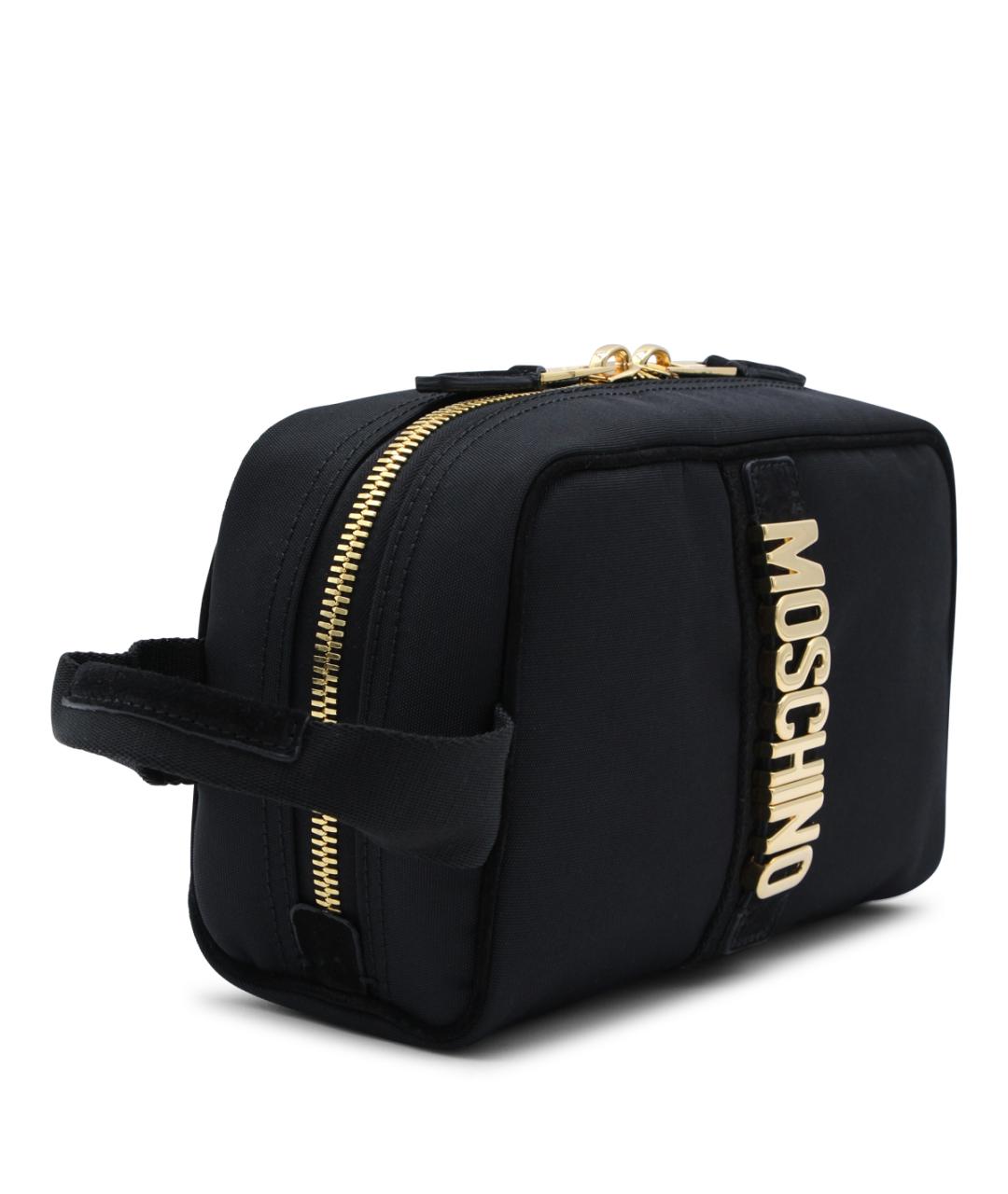 MOSCHINO Черная синтетическая барсетка, фото 2