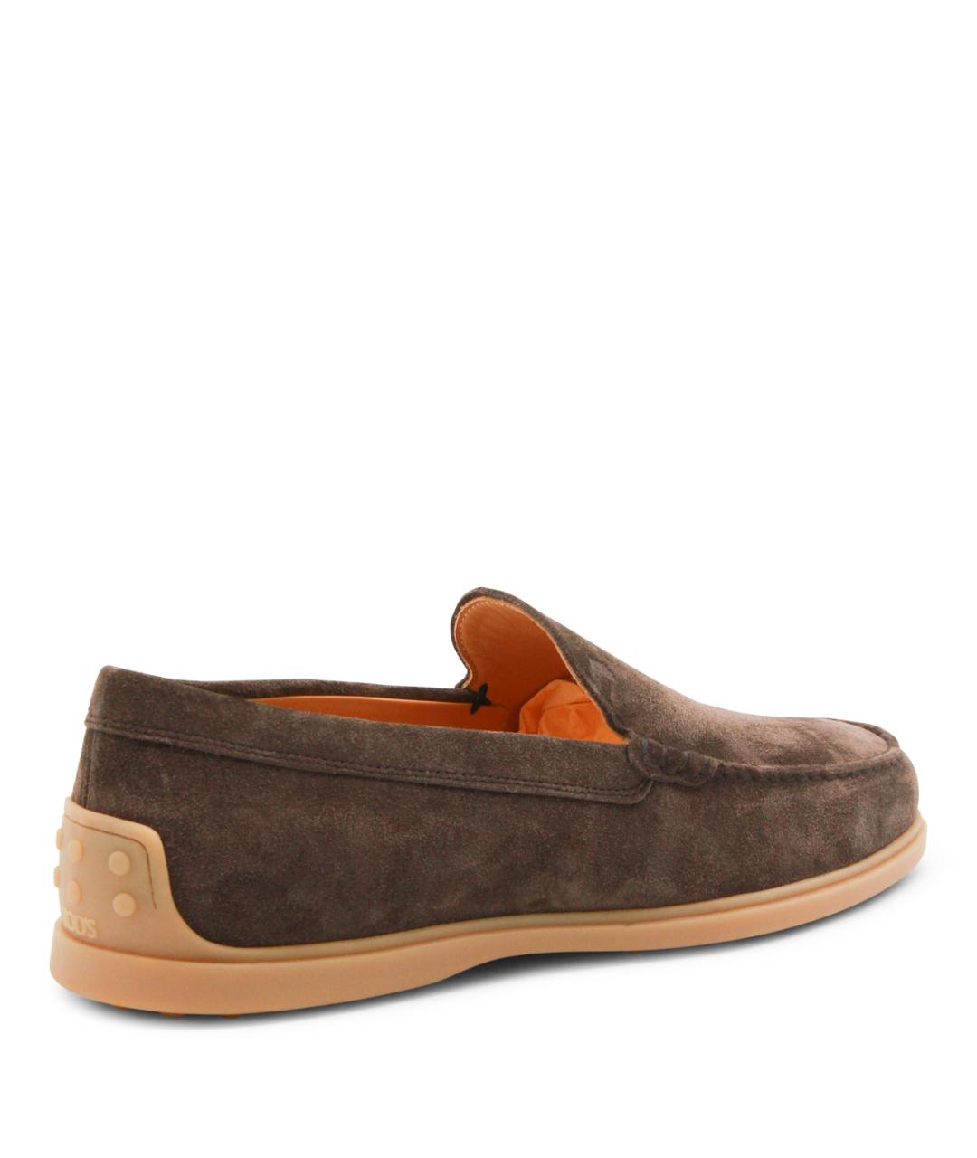 TOD'S Коричневые замшевые лоферы, фото 3