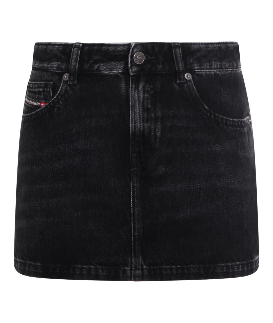 DIESEL Черная юбка миди, фото 1