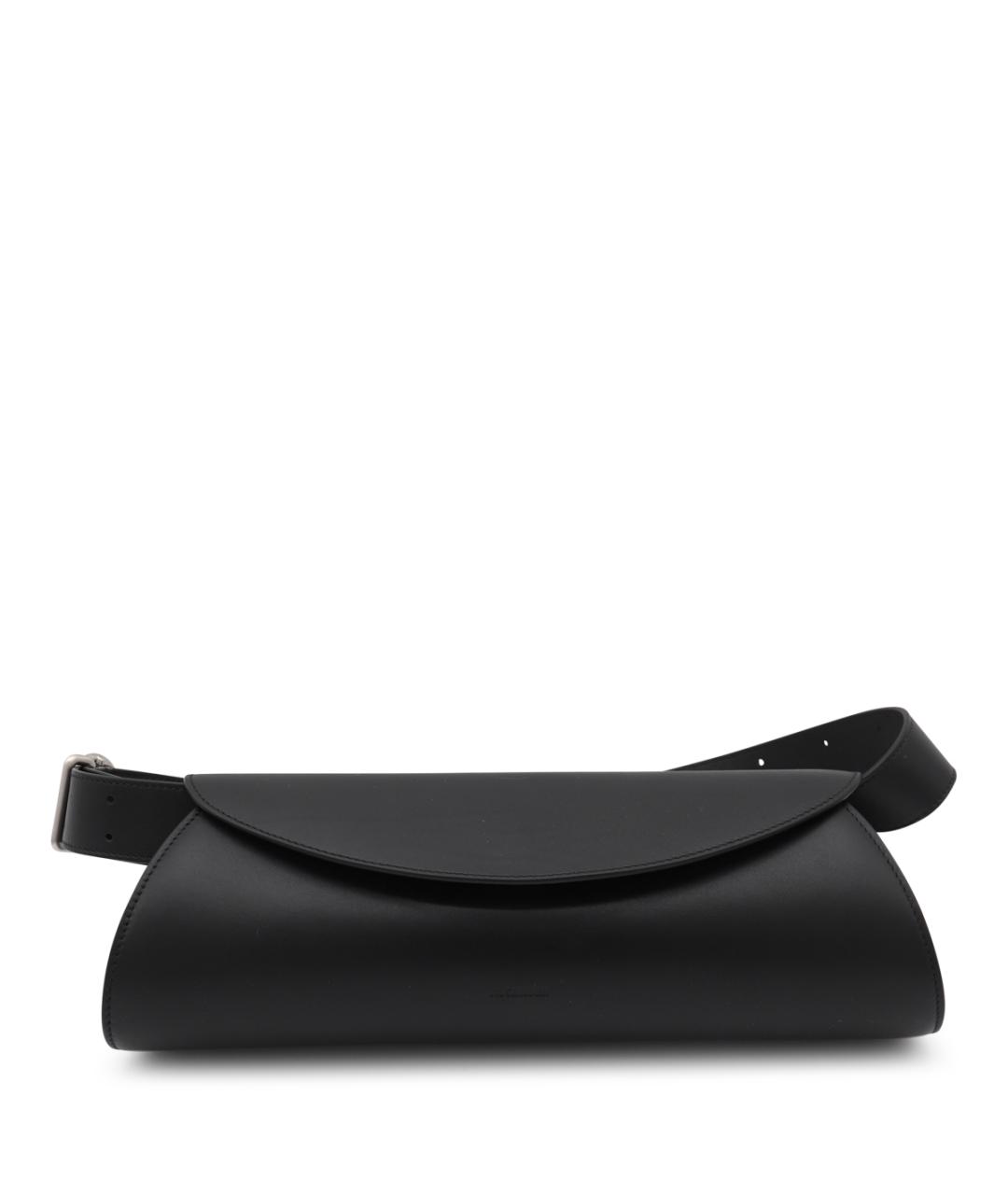 JIL SANDER Черная кожаная сумка на плечо, фото 1