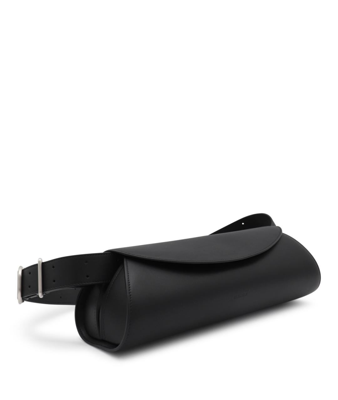 JIL SANDER Черная кожаная сумка на плечо, фото 2