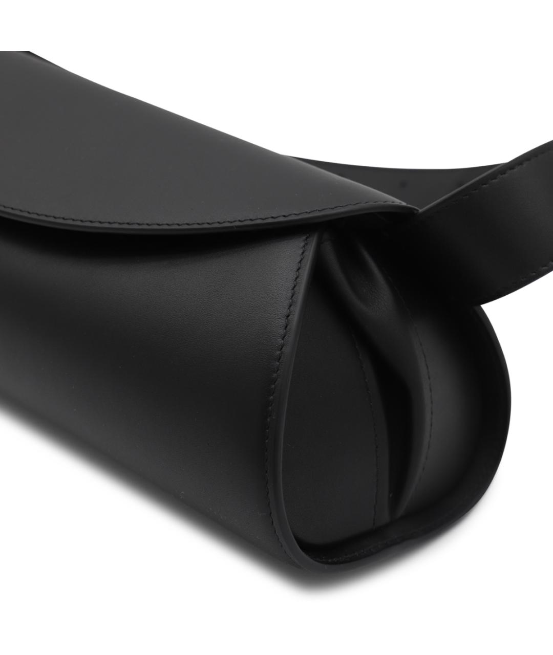 JIL SANDER Черная кожаная сумка на плечо, фото 4