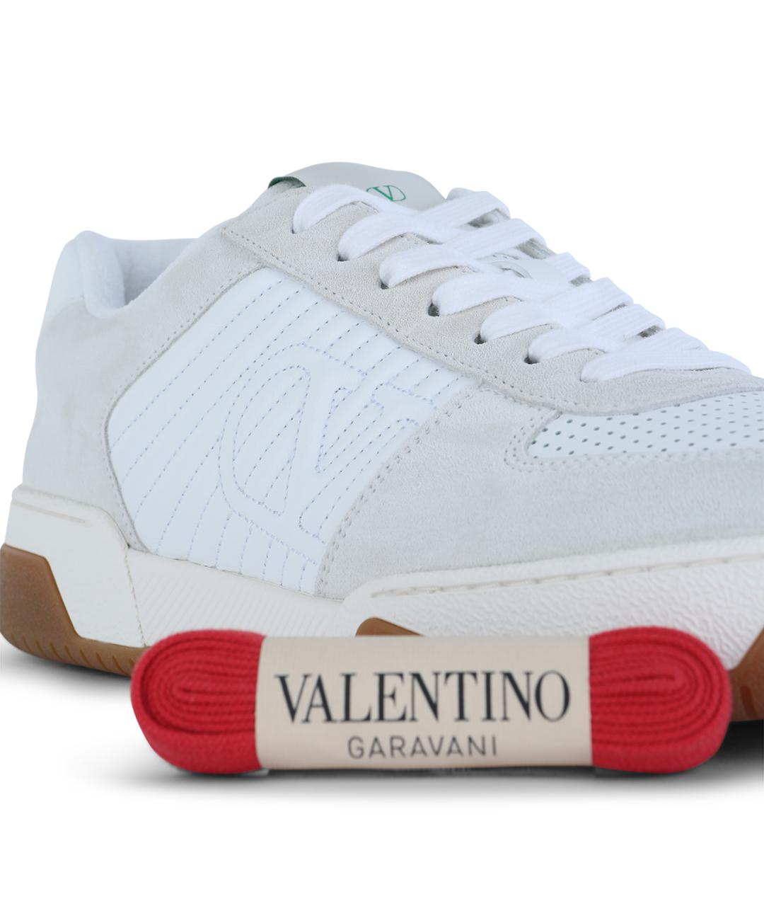 VALENTINO Голубые замшевые низкие кроссовки / кеды, фото 4