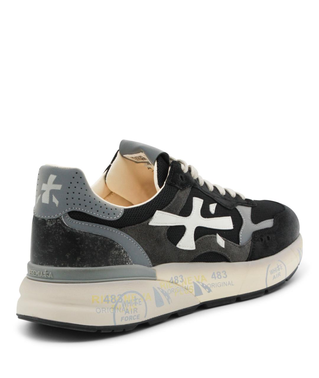 PREMIATA Черные замшевые низкие кроссовки / кеды, фото 3