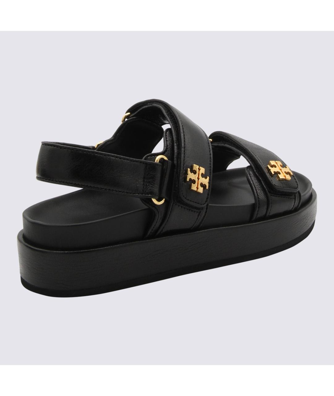 TORY BURCH Черные кожаные сандалии, фото 6