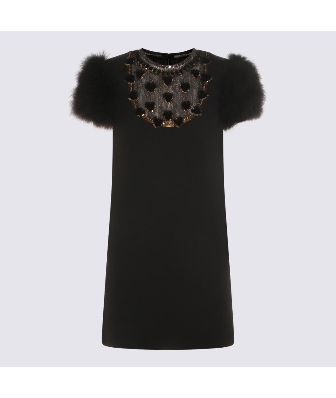 VALENTINO Черное шерстяное коктейльное платье, фото 2