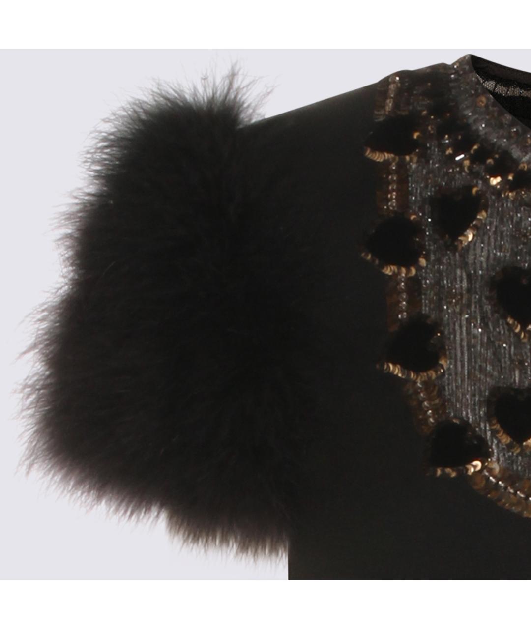 VALENTINO Черное шерстяное коктейльное платье, фото 5