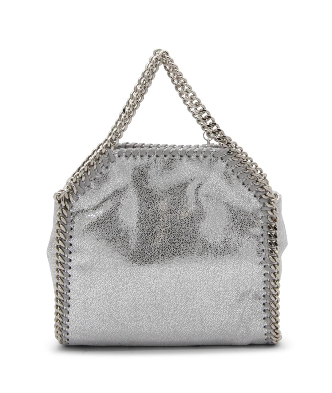 STELLA MCCARTNEY Серебряная кожаная сумка тоут, фото 3