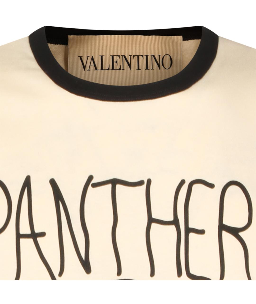 VALENTINO Бежевая хлопковая футболка, фото 3