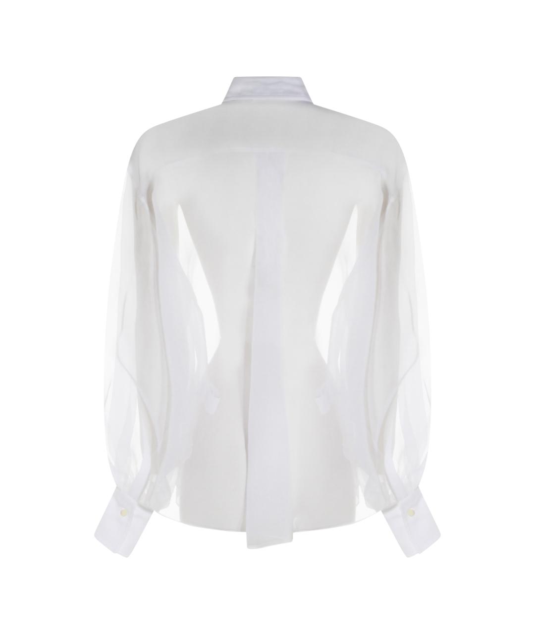 BRUNELLO CUCINELLI Белая шелковая рубашка, фото 2