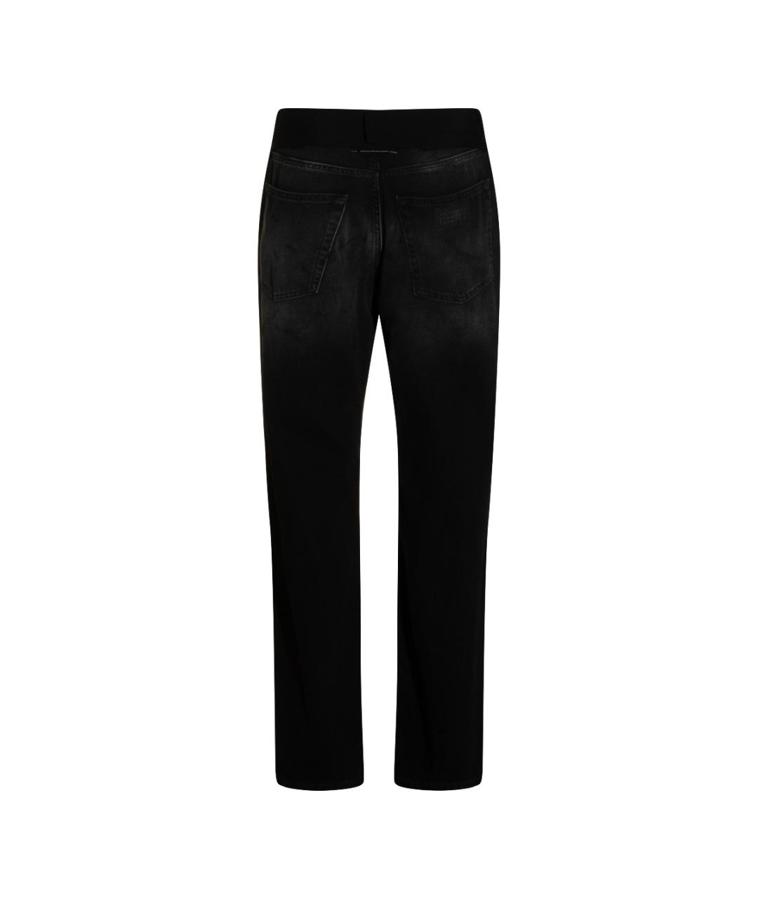 MM6 MAISON MARGIELA Черные хлопковые прямые джинсы, фото 2