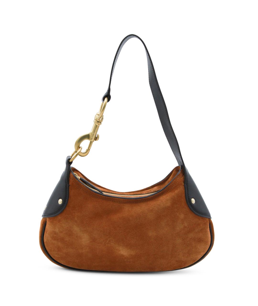 MULBERRY Коричневая замшевая сумка через плечо, фото 1