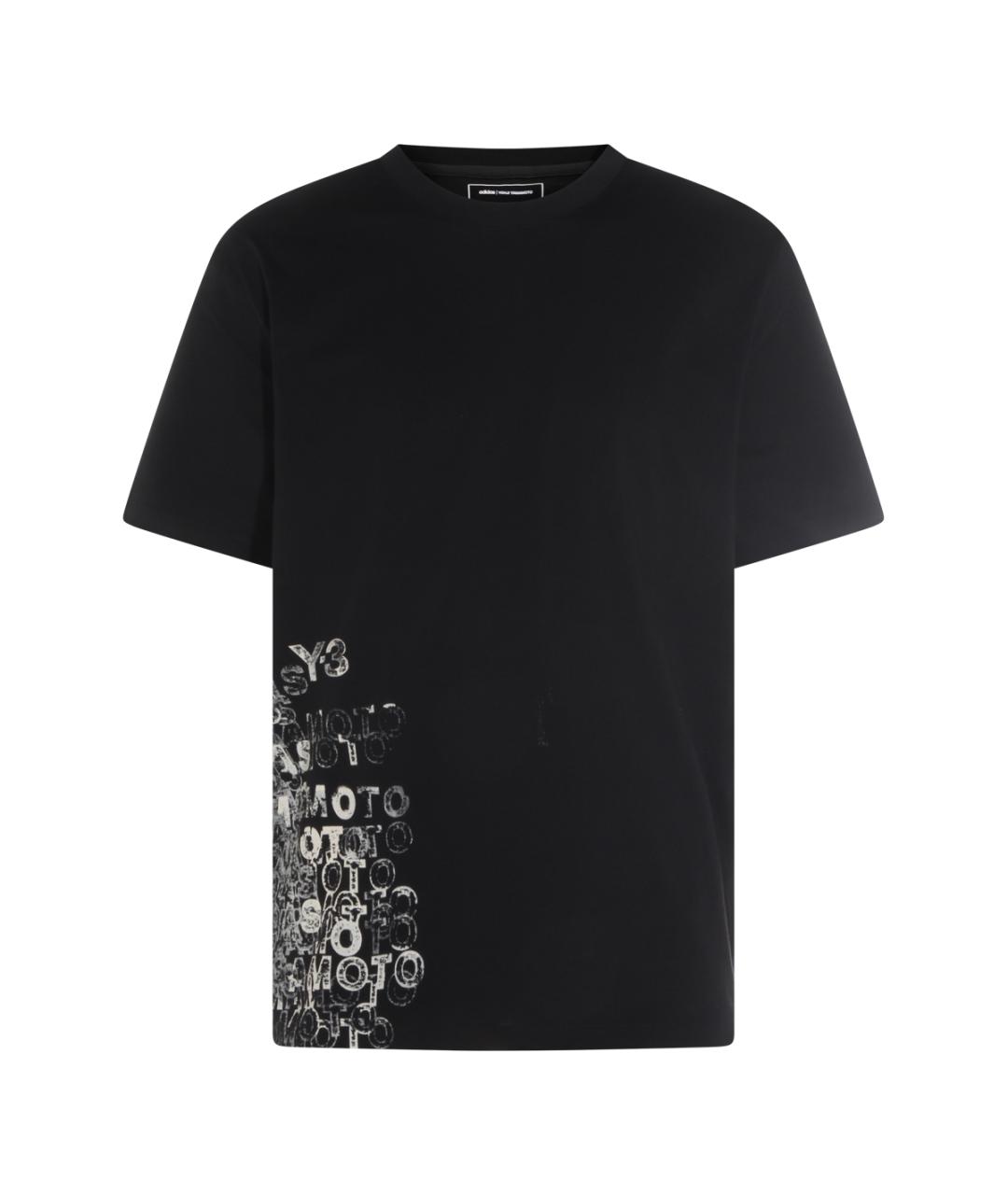 Y-3 Черная хлопковая футболка, фото 1