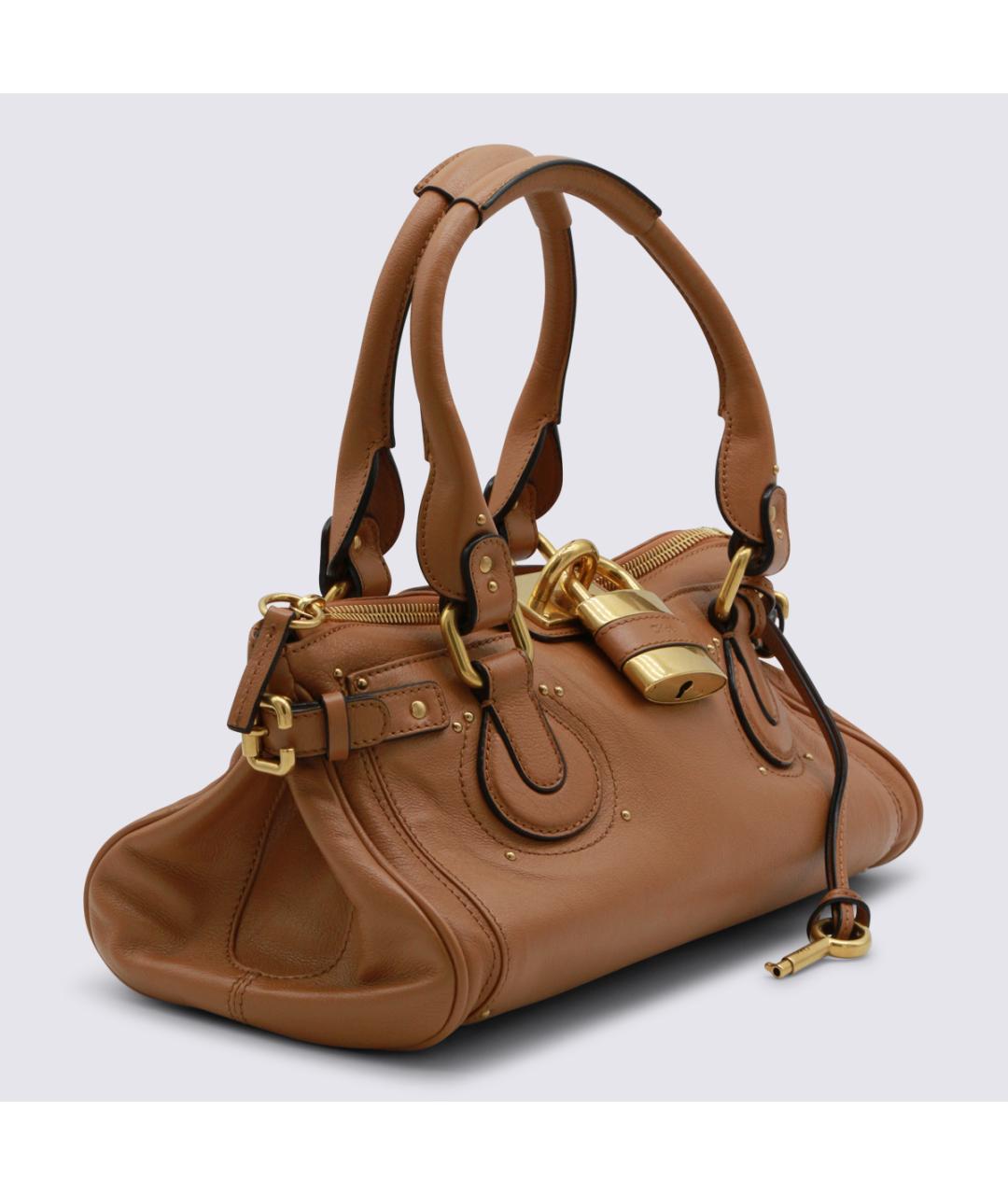 CHLOE Коричневая кожаная сумка через плечо, фото 3
