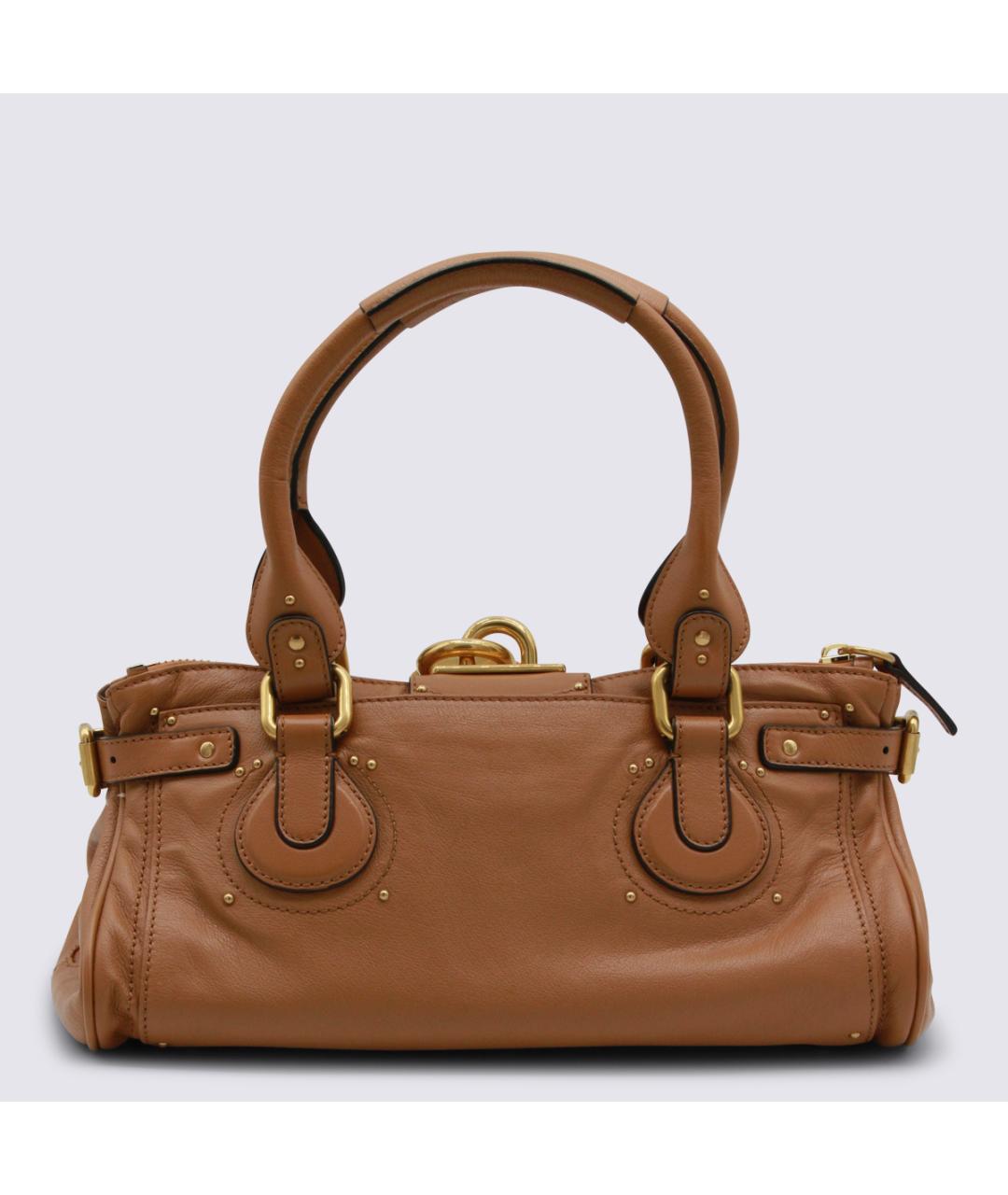 CHLOE Коричневая кожаная сумка через плечо, фото 4