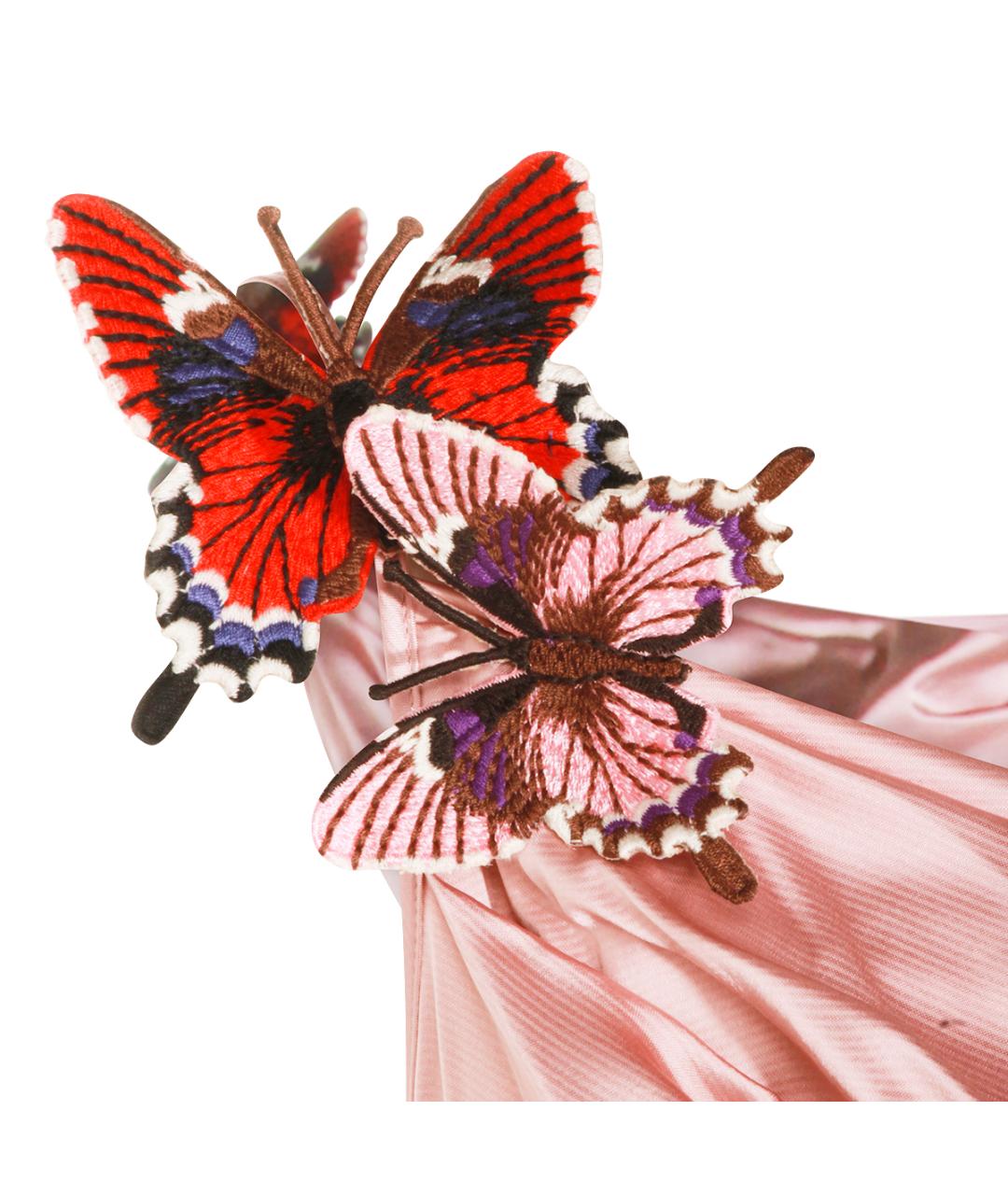 BLUMARINE Розовое вискозное вечернее платье, фото 3