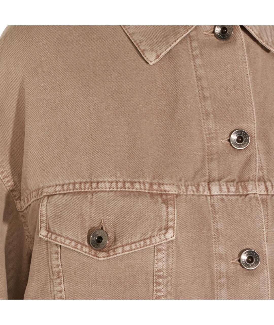 BRUNELLO CUCINELLI Бежевая хлопковая куртка, фото 4