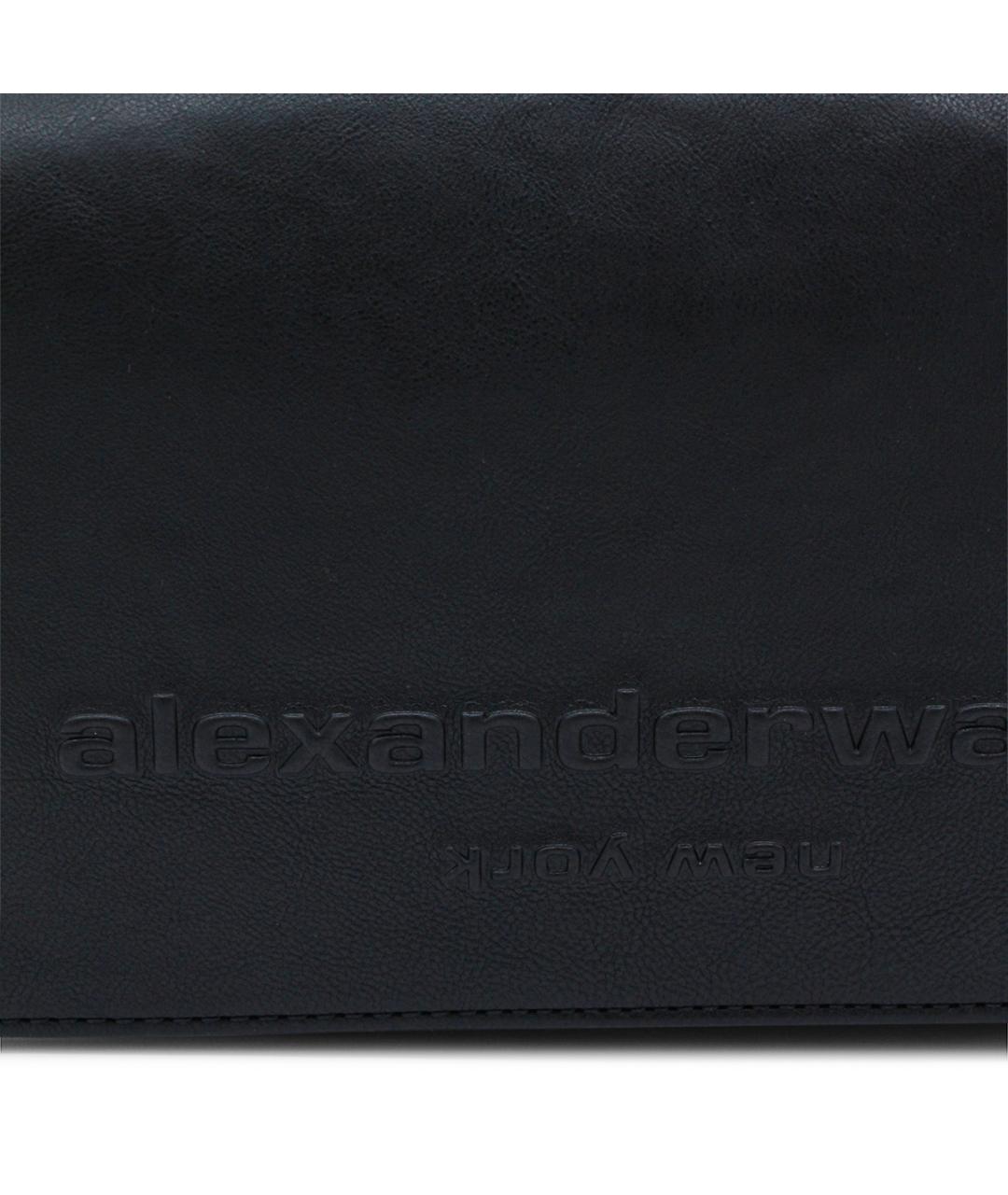 ALEXANDER WANG Черная кожаная сумка через плечо, фото 4