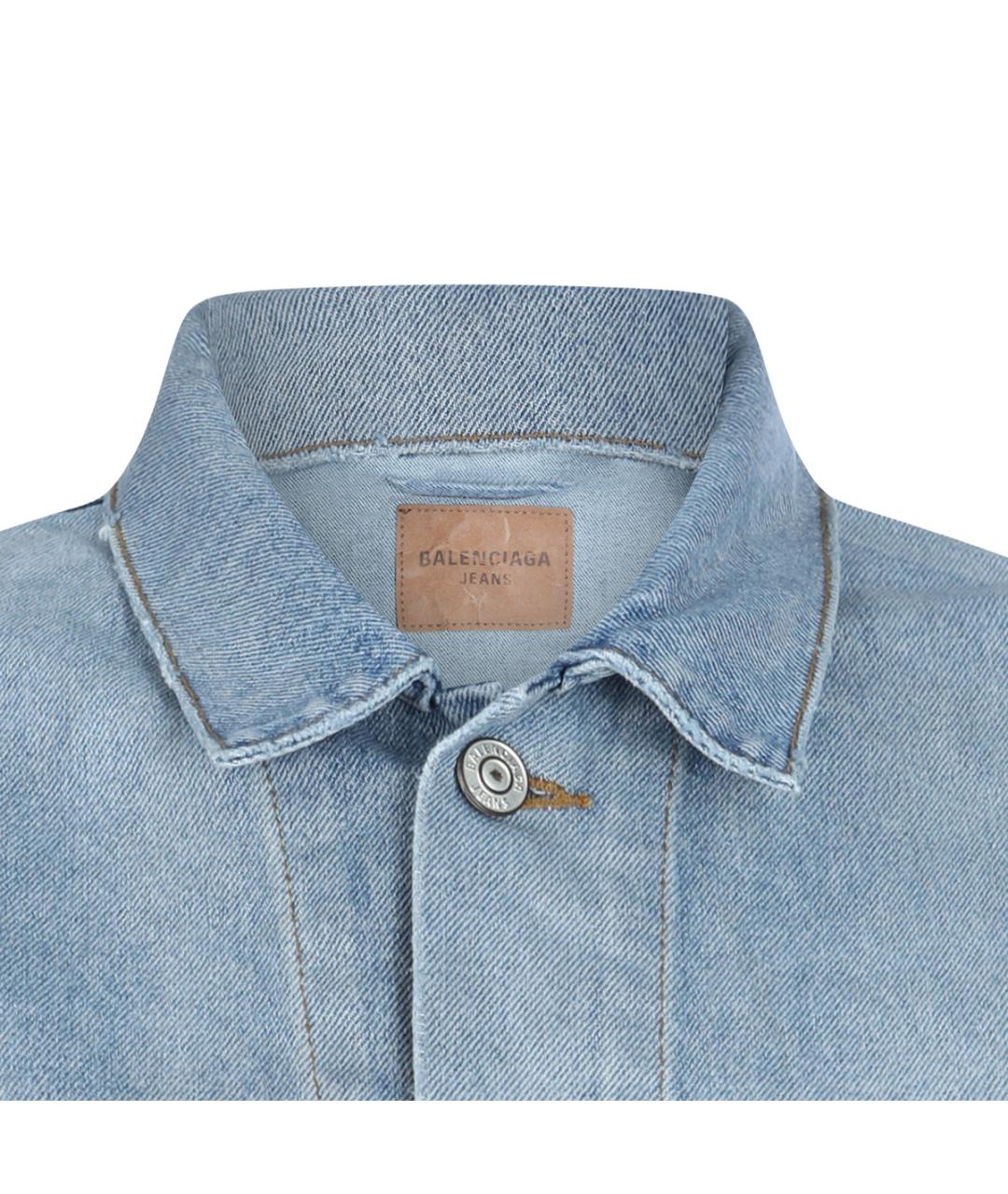 BALENCIAGA Синяя хлопковая куртка, фото 3
