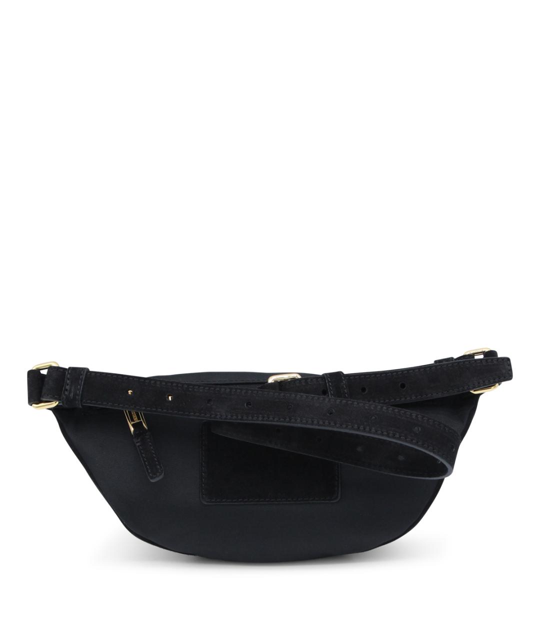 MOSCHINO Черная кожаная поясная сумка, фото 2
