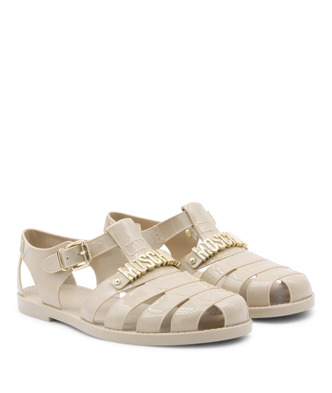 MOSCHINO Бежевые сандалии, фото 2
