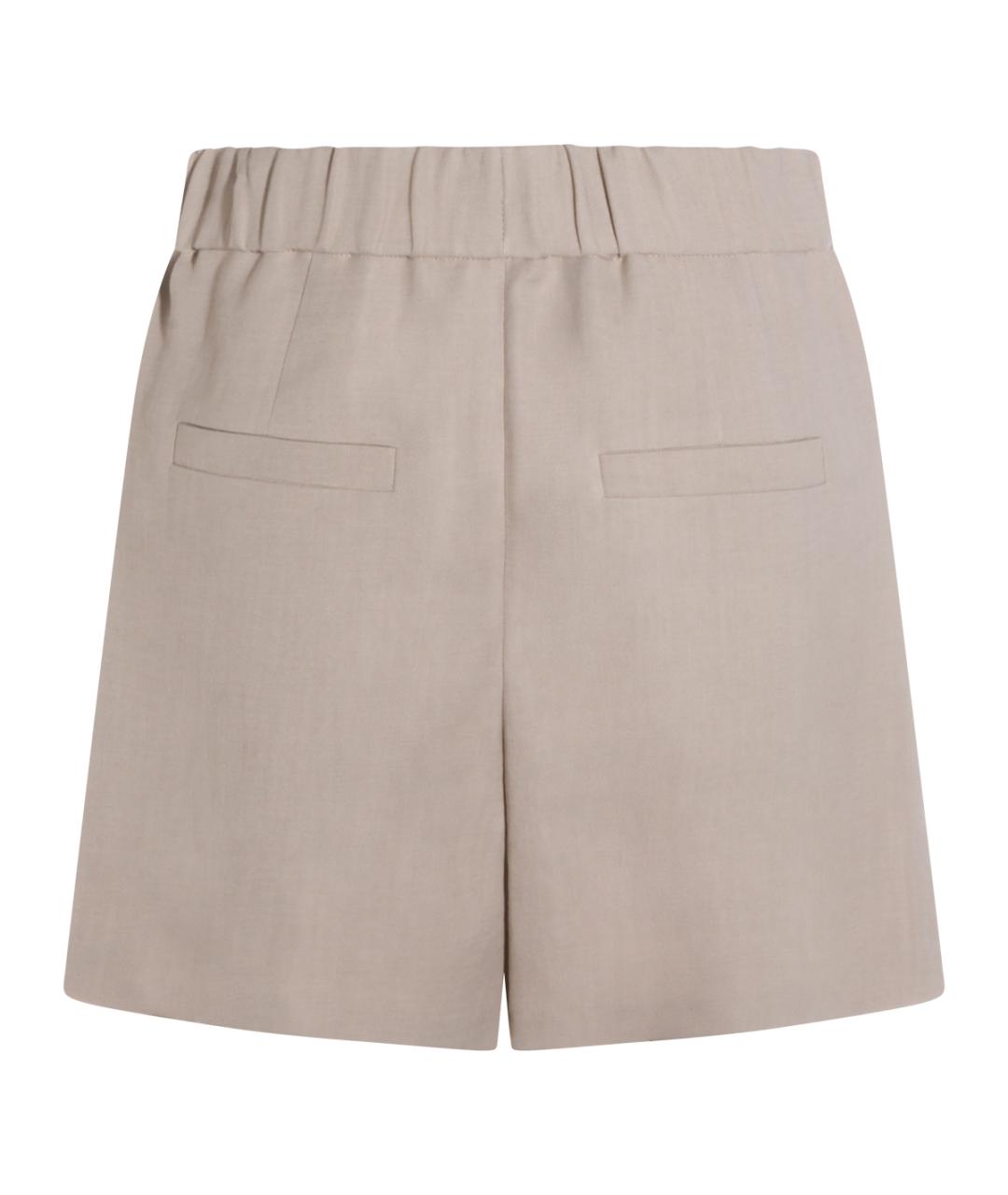 BRUNELLO CUCINELLI Бежевые вискозные шорты, фото 2