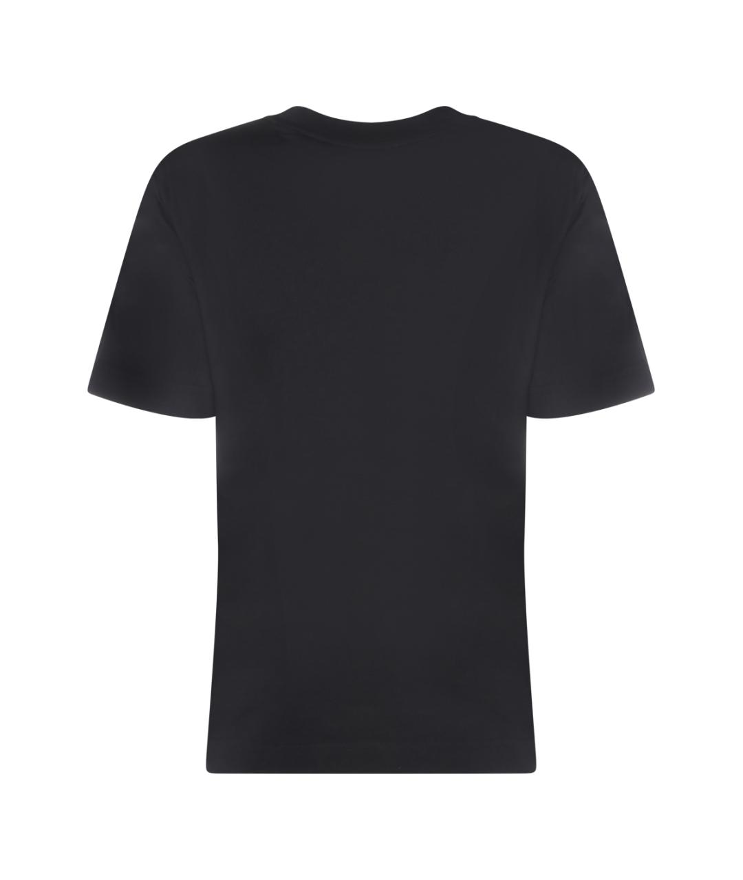 BURBERRY Черная хлопковая футболка, фото 2